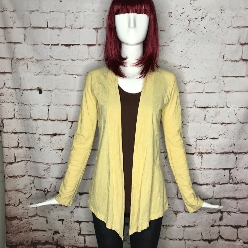 CARILOHA Bamboo Yellow Organic bamboo cotton open hi lo top Size XS - Picture 7 of 15